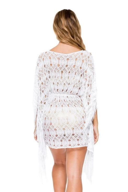 Luli Fama Muchachita Linda Caftan Fringe Dress